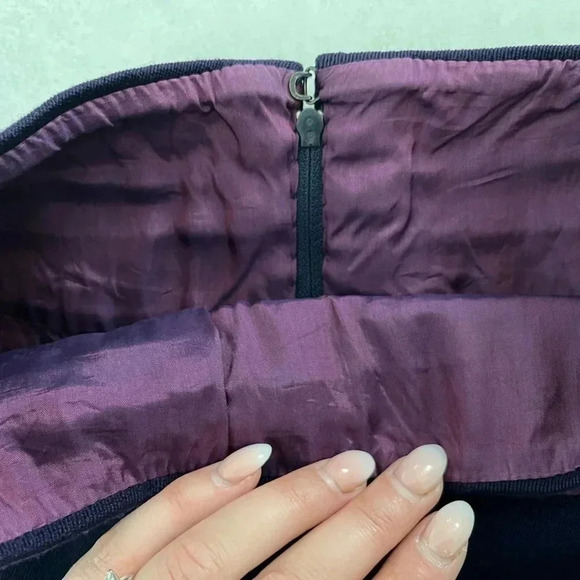 Celine Paris/ FROM ⭐️ HOLLYWOOD⭐️Vintage/midi skirt/wool/Gold buttons/ French 40 - Picture 8 of 16